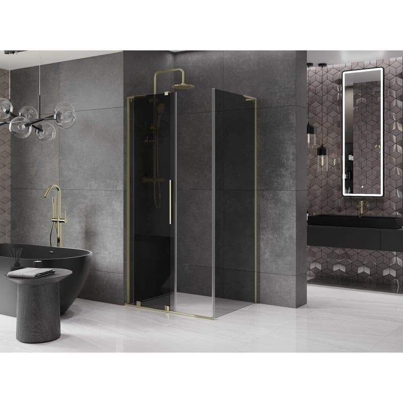 MEXEN/S - Velar L sprchovací kút, posuvné dvere 100 x 85, grafit, zlato 871-100-085-43-50 6