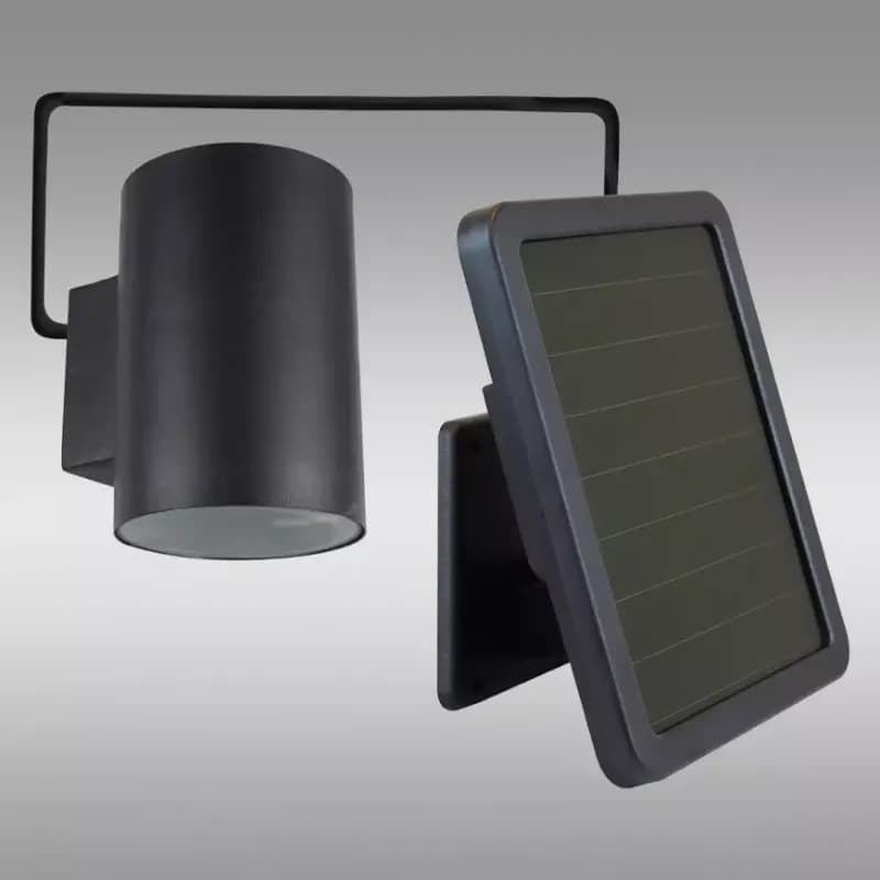 Nástenná solárna lampa Lampada VO2840 čierna K1