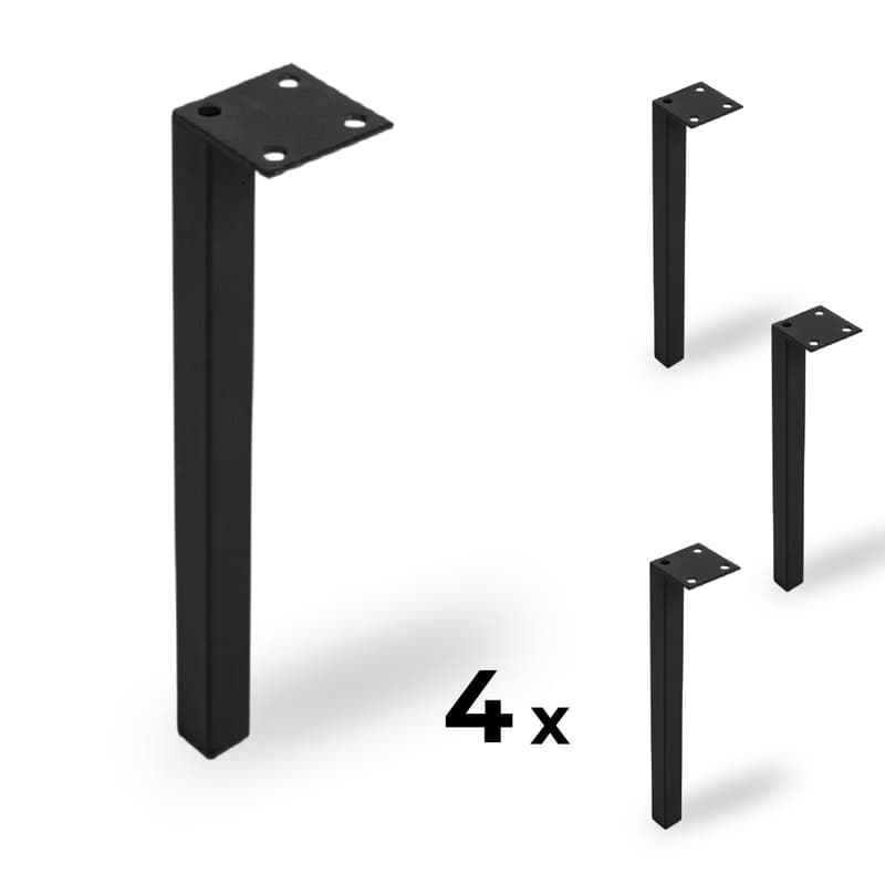 Elvisia Kovové nohy SIMPLE L-200 | čierna 4ks