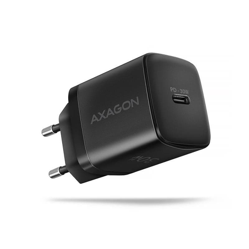 AXAGON ACU-PD30, Sil nabíjačka do siete 30W, 1x port USB-C, PD3.0/PPS/QC4+/SFC/AFC/Apple, čierna