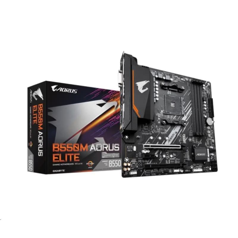 GIGABYTE MB Sc AM4 B550 AORUS ELITE, AMD B550, 4xDDR4, 1xHDMI, 1xDVI, mATX 5