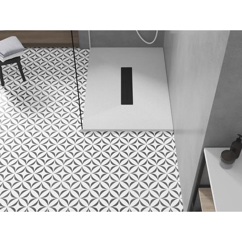 MEXEN/S - Toro obdĺžniková sprchová vanička SMC 140 x 80, biela, mriežka čierna 43108014-B 6