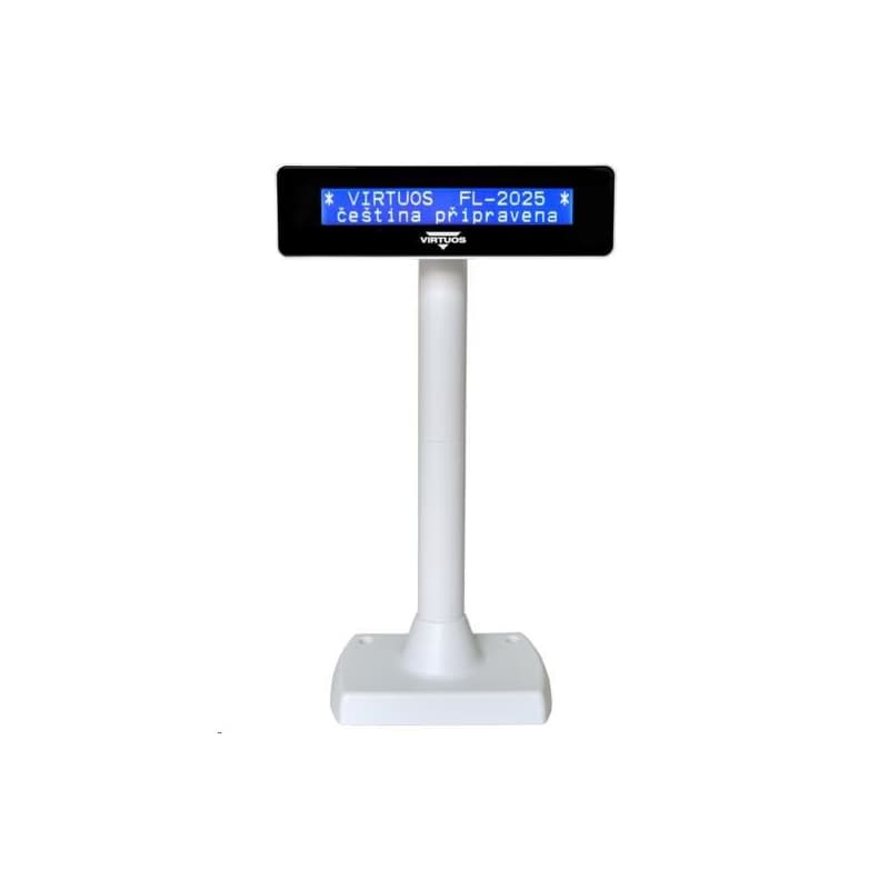 Virtuos zákaznícky displej Virtuos FL-2025MB 2x20, USB, biely 6