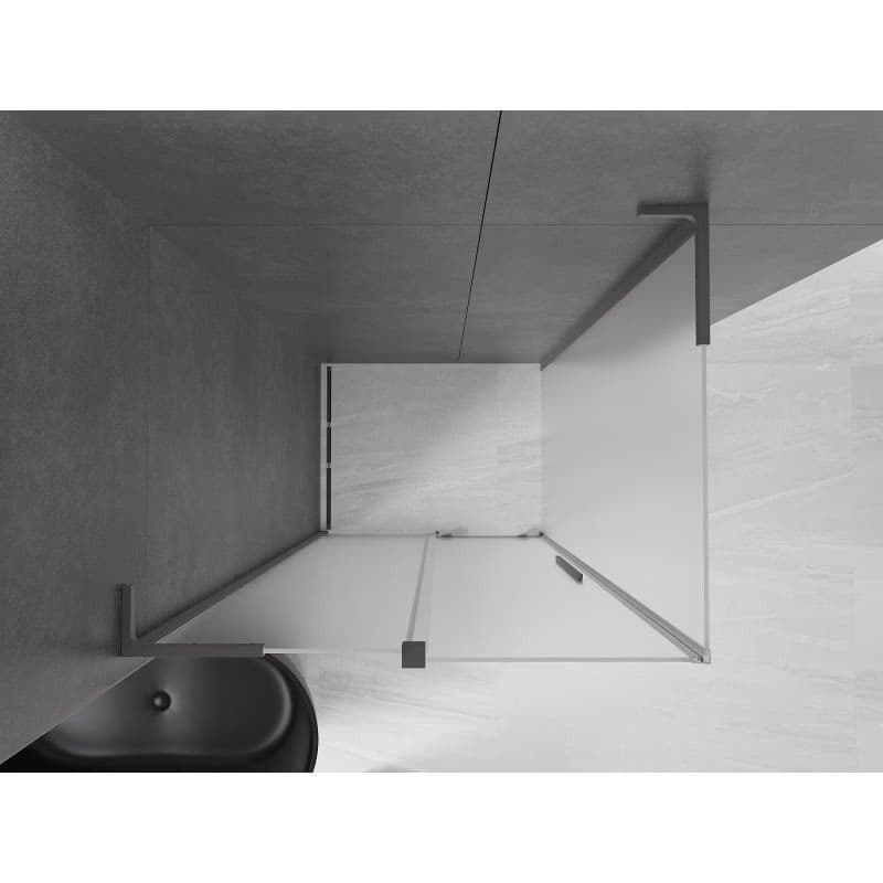 MEXEN/S - Velar L sprchovací kút, posuvné dvere 120 x 70, dekor, grafit metal 871-120-070-33-95 4