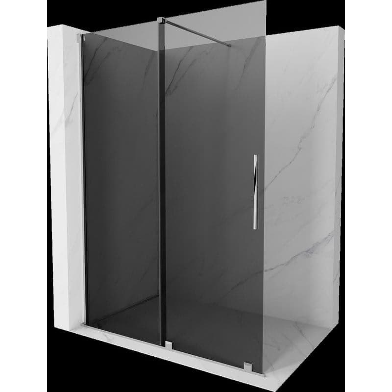 MEXEN/S - Velar Sprchová zástena posuvná Walk-in 150 x 200, grafit 8 mm, chróm 871-150-000-43-01