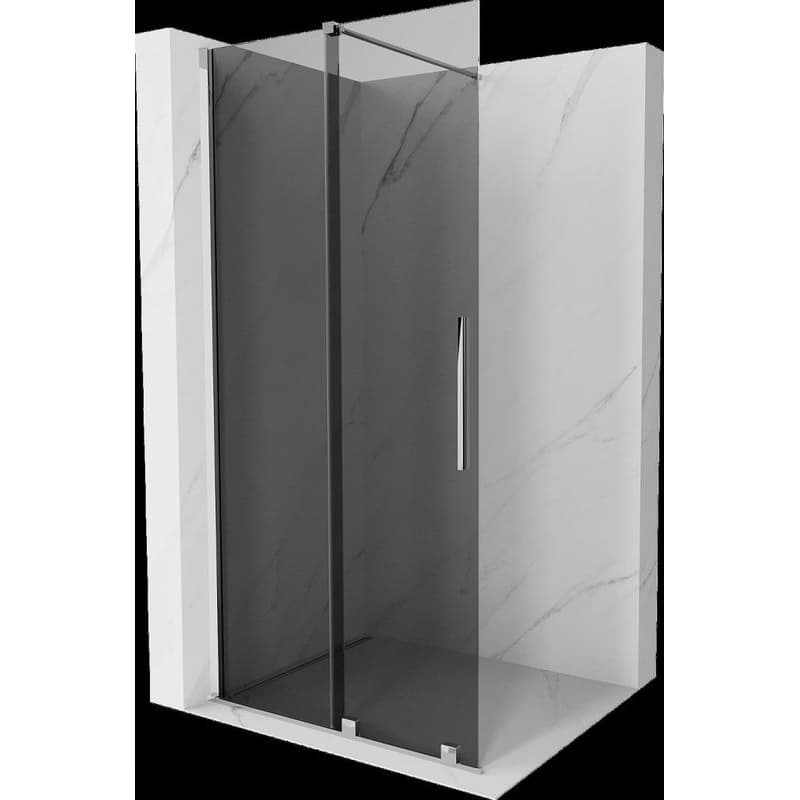 MEXEN/S - Velar Sprchová zástena posuvná Walk-in 100 x 200, grafit 8 mm, chróm 871-100-000-43-01