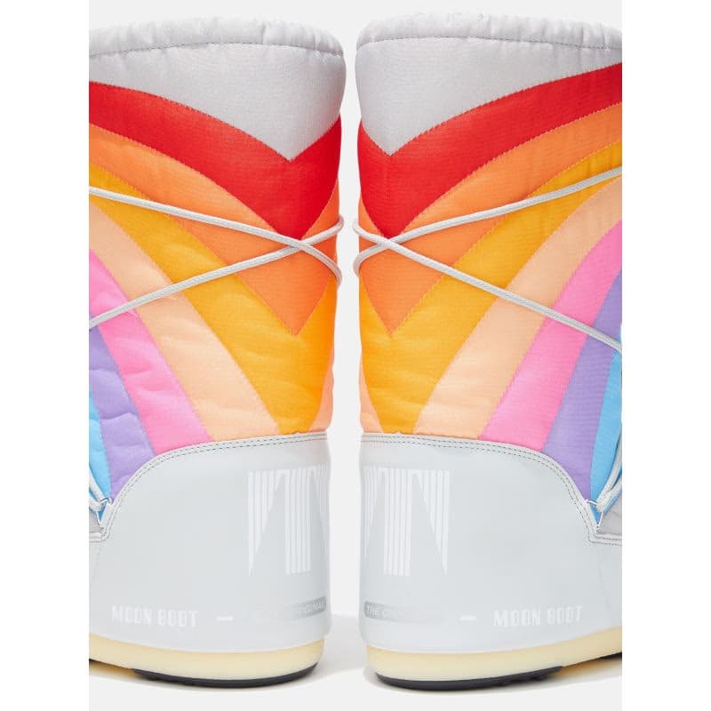 Dámske vysoké zimné topánky MOON BOOT ICON RAINBOW, 002 glacier blue-red 2