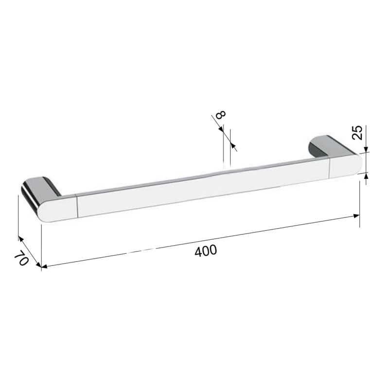 SAPHO - FLORI držiak uterákov 400, čierna mat RF010/15 3