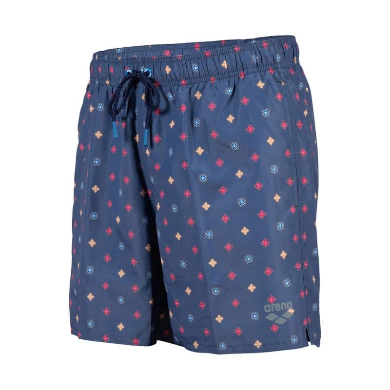 Pánske plavky ARENA MENS BEACH BOXER ALLOVER-540-grey blue microflowers multi 4
