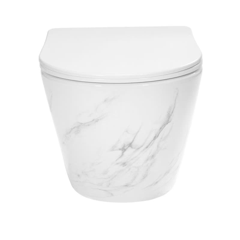 REA - Závesná WC misa vrátane sedátka Carlos Nature Marble REA-C6606 4