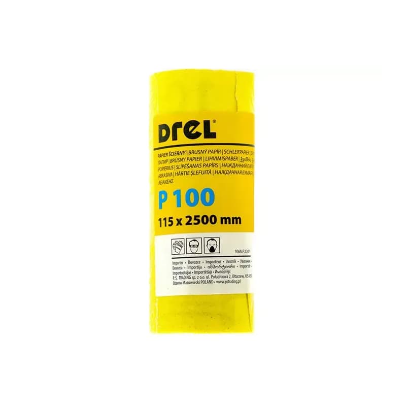 DREL Brúsny papier na kotúči 115mm x 2,5m P100 CON-MRY-1110