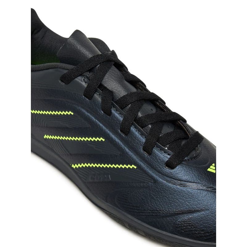 Chlapčenské futbalové kopačky halové ADIDAS Copa Pure III Club K IN core black dgh solid grey lucid lemon 5