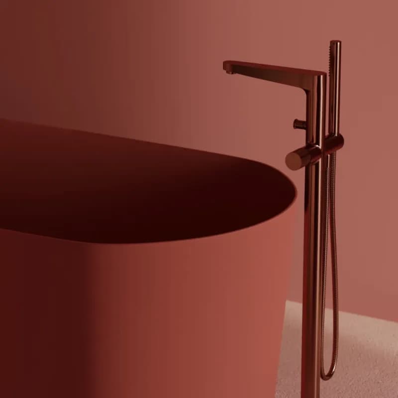 OMNIRES - CONTOUR stojanková vaňová batéria, kartáčovaná meď CT8033CPB 4