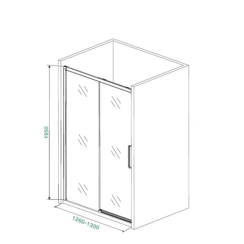 H K - Posuvné sprchové dvere NERO B2 130cm L / P variant SE-NEROB2130 5