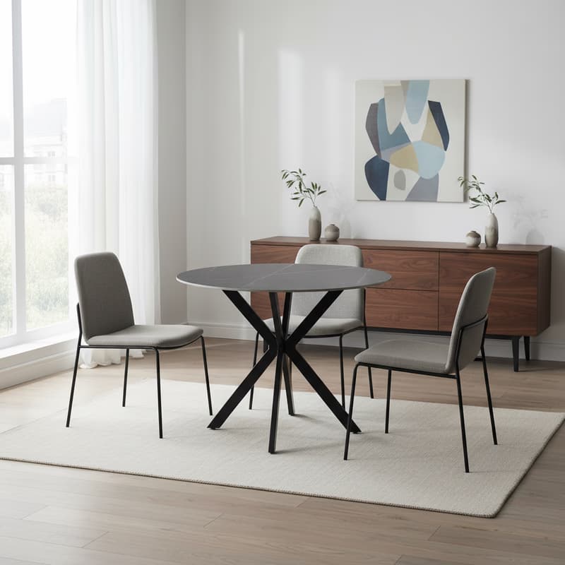 Signal Jedálenský stôl TALIA | 90 cm Farba: Sivá 2
