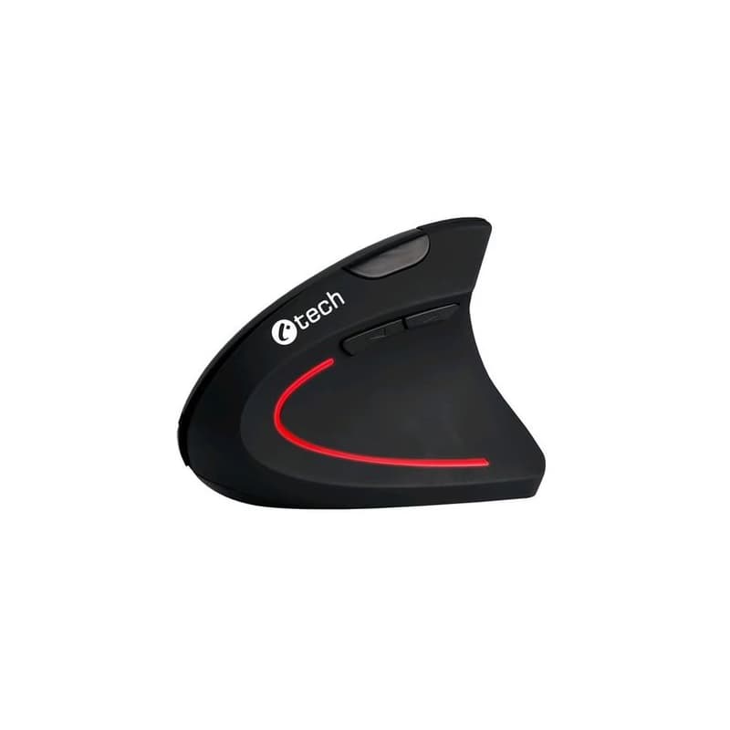 C-TECH myš VEM-09C, vertikálna, 6 tlačidiel, čierna, USB 2