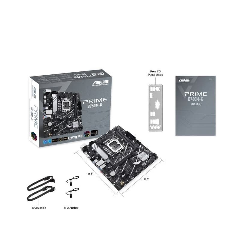 ASUS MB Sc LGA1700 PRIME B760-K, Intel B760, 2xDDR5, 1xHDMI, 1xVGA, mATX 5