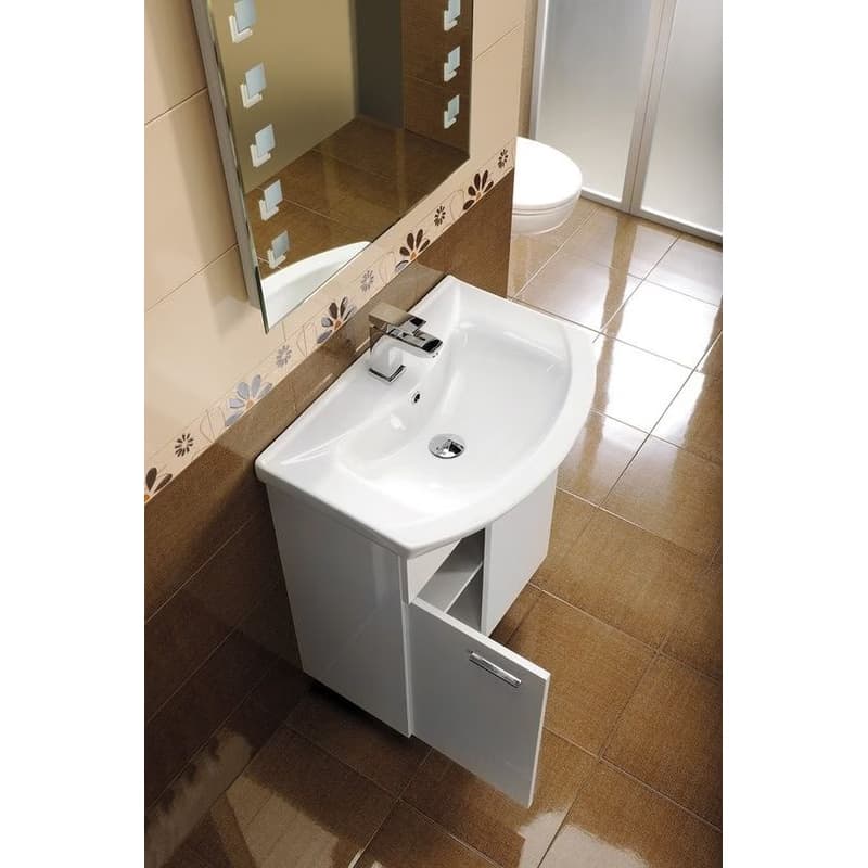 AQUALINE - ZERO keramické umývadlo nábytkové 75x48,5cm, biela 6075 2