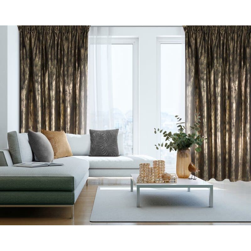 ArtFir Záves EMILA P | čierna/šampaň 140 x 270 cm 2