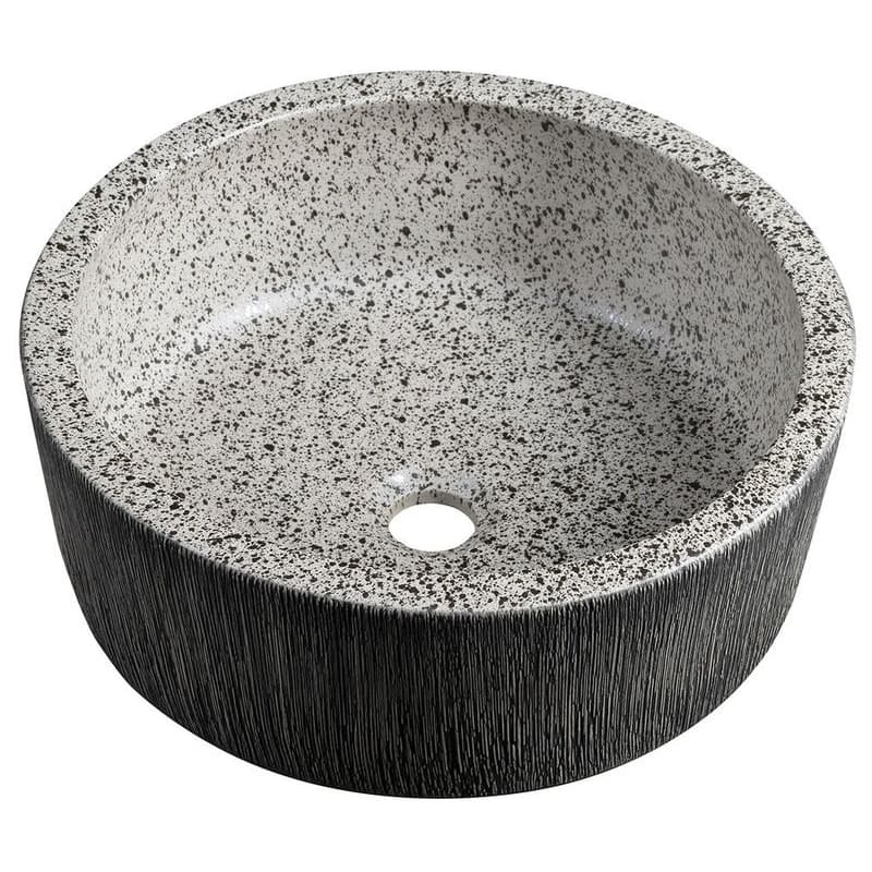 SAPHO - PRIORI keramické umývadlo na dosku, priemer 41cm, granit PI035