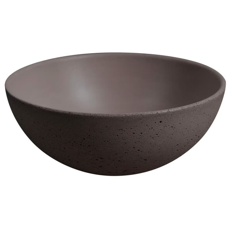 SAPHO - MINOR betónové umývadlo na dosku, priemer 26cm, tmavo hnedá mat MR26015 2