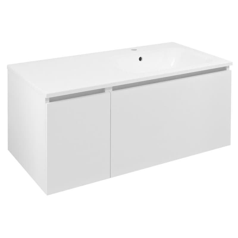 SAPHO - LOREA skrinka 100x46x51,5cm (30+70cm), pravá, biela matná LE070-3131-R-01