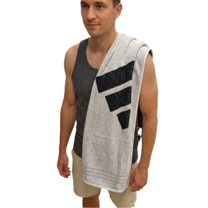 Uterák ADIDAS PER TOWEL L WHITE BLACK 4