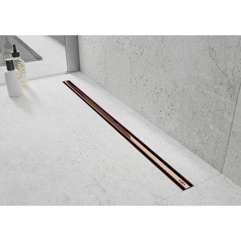 MEXEN - Flat 360 ° Slim odtokový žľab 80 cm ružové zlato 1641080 2