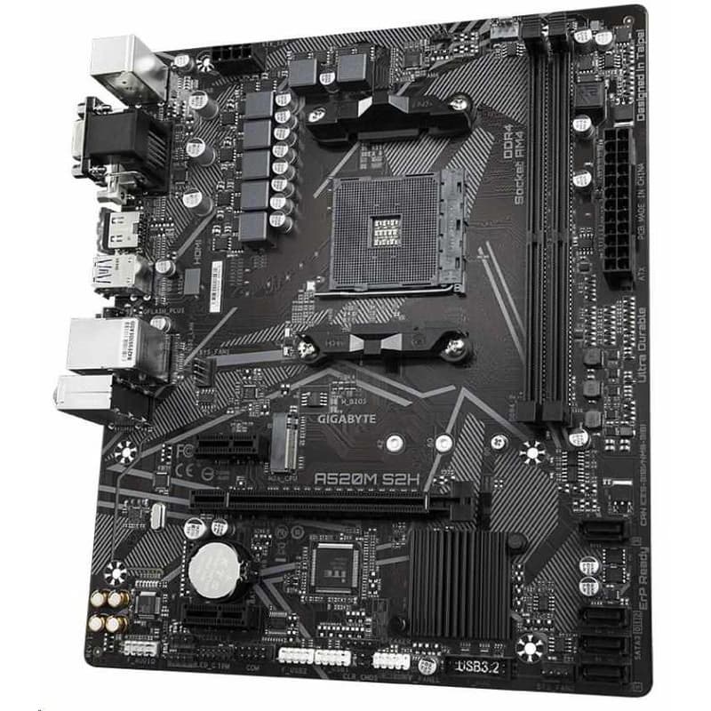 GIGABYTE MB Sc AM4 A520 S2H, AMD A520, 2xDDR4, 1xHDMI, 1xDVI, 1xVGA, mATX 4