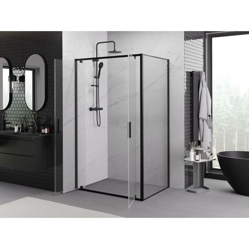 MEXEN/S - Exo sprchovací kút dvere krídlové 70 x 100, transparent, čierna 8182-070-100-70-00 4