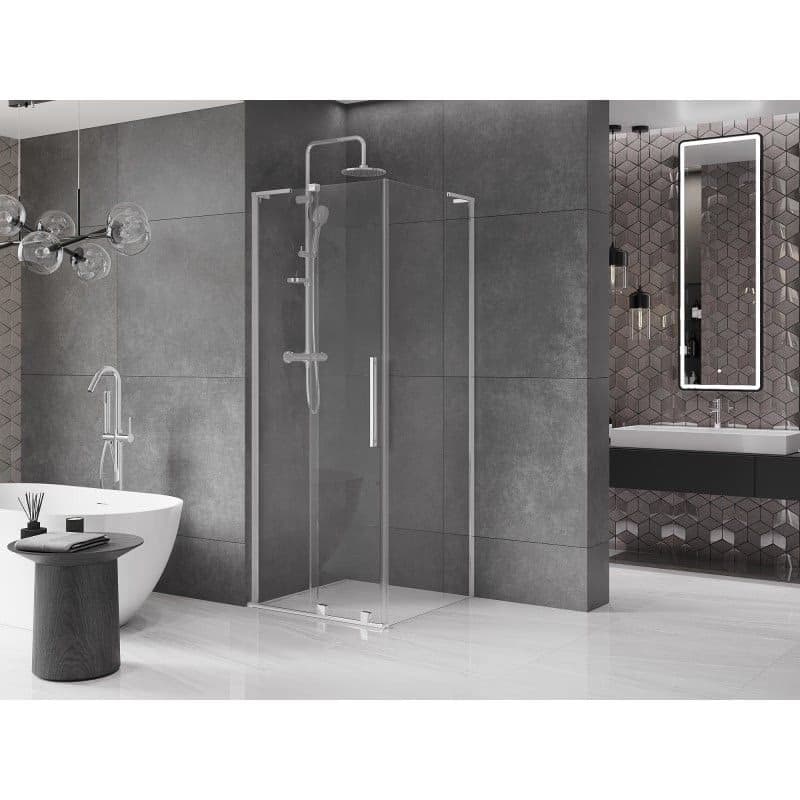 MEXEN/S - Velar L sprchovací kút, posuvné dvere 90 x 90, transparent, chróm 871-090-090-03-01 3