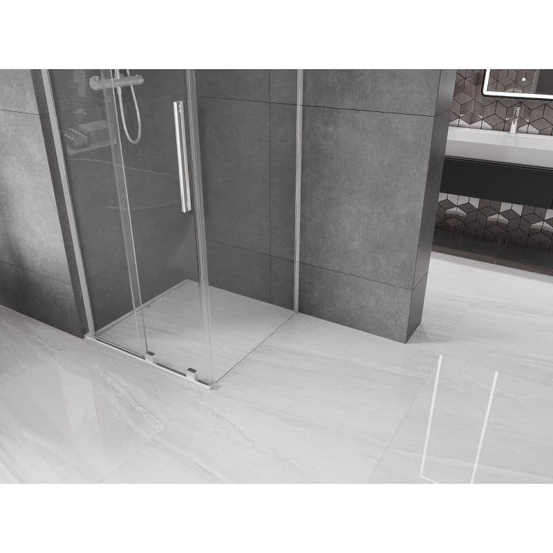 MEXEN/S - Velar L sprchovací kút, posuvné dvere 90 x 90, transparent, chróm 871-090-090-03-01 4