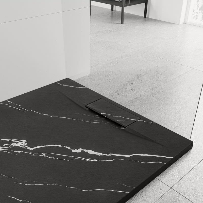 REA - Sprchová vanička Bazalt CARRARA BLACK 90x90 REA-K7003 3