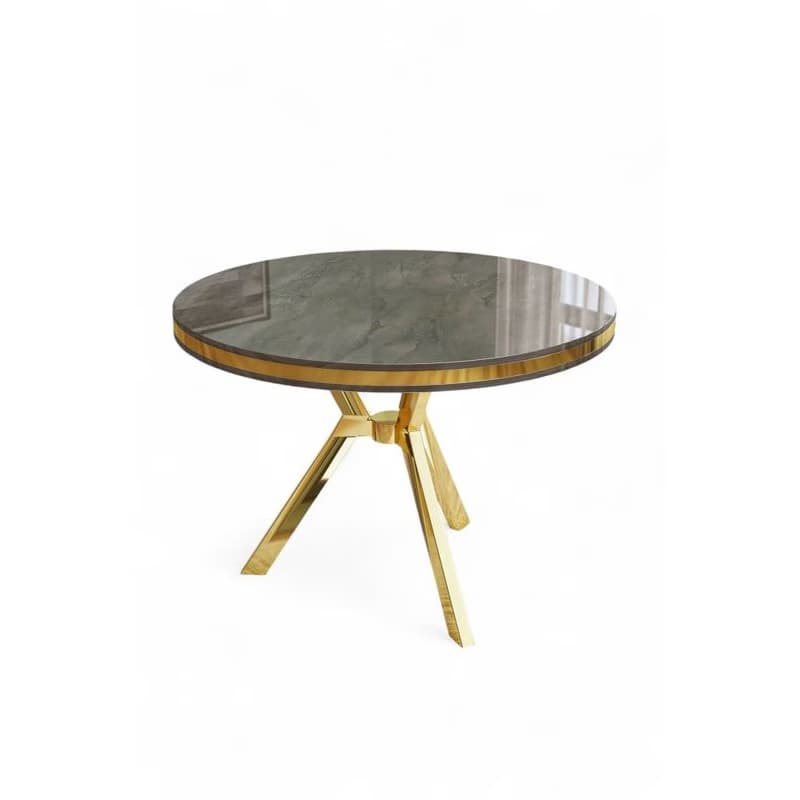 Jedálenský stôl Mos - Anthracite, Gold 2