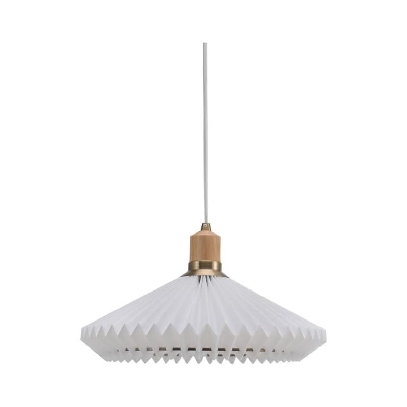 Halo Design 744169- Závesný luster na lanku PARIS 1xE27/60W/230V pr. 40 cm biela/mosadz/dub 744169