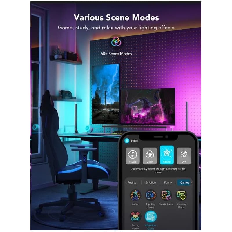 Govee Smart Gaming WiFi LED Panely + Smart Dual ovládač 6