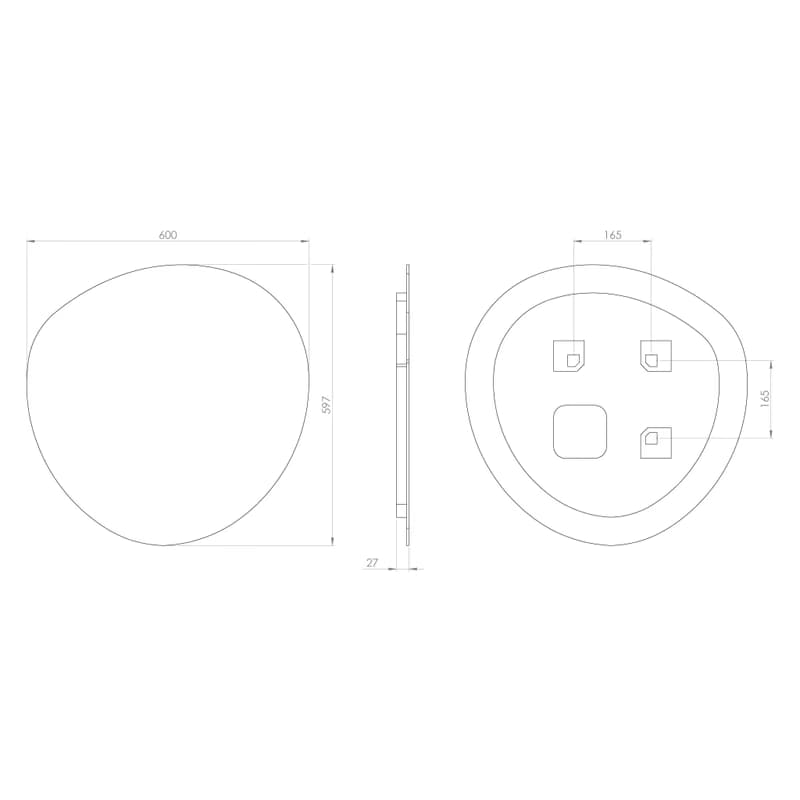 SAPHO - STEN LED podsvietené zrkadlo 60x60cm NA260 2