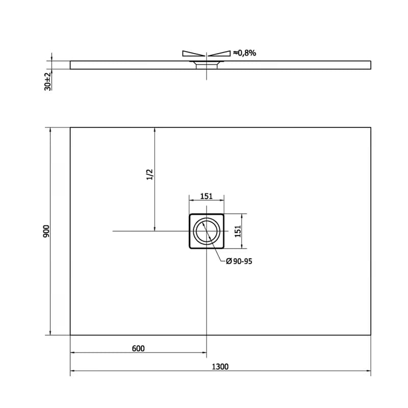 POLYSAN - FLEXIA sprchová vanička z liateho mramoru s možnosťou úpravy rozmeru 130x90cm 72896 2