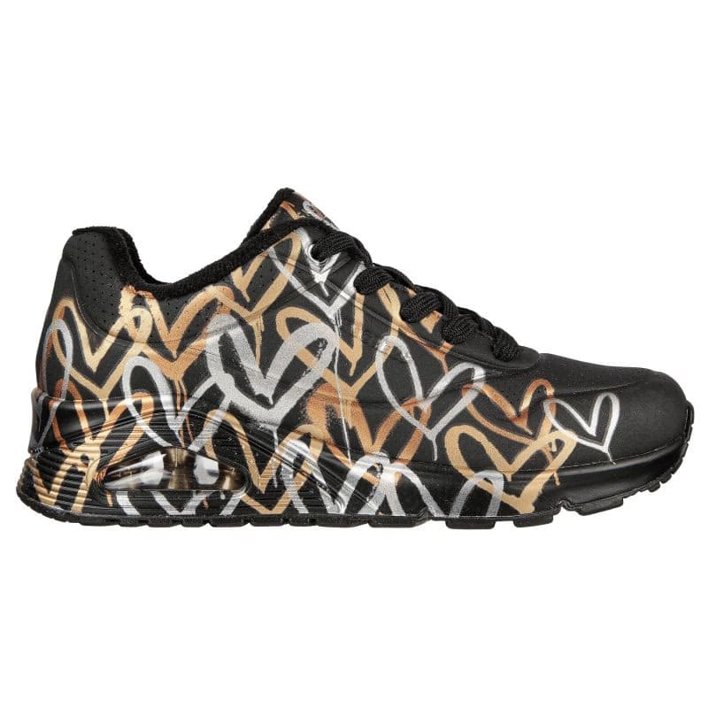 Dámska rekreačná obuv SKECHERS Uno Metallic Love black gold 2