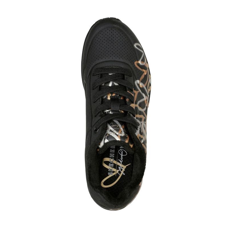 Dámska rekreačná obuv SKECHERS Uno Metallic Love black gold 4