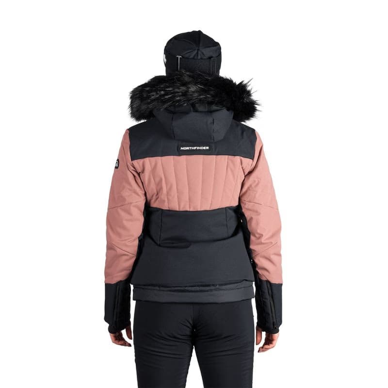 Dámska lyžiarska bunda NORTHFINDER TAYLER-521roseblack 5