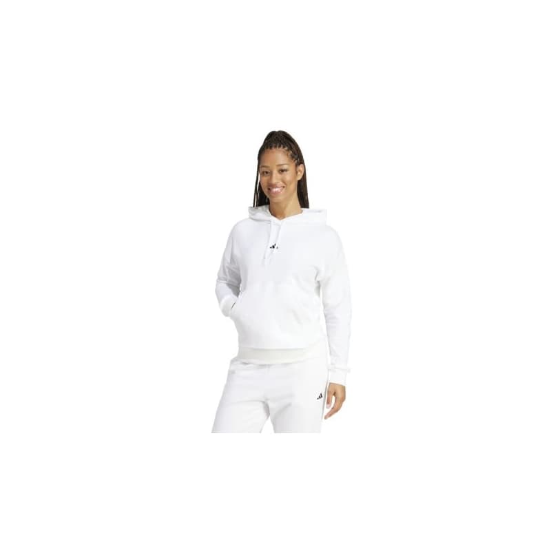 Dámska mikina s kapucňou ADIDAS W SL FT HD WHITE BLACK