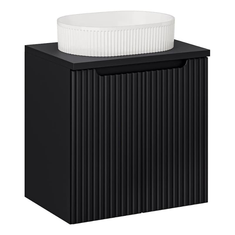 ArtCom Kúpeľňová skrinka s umývadlom a doskou NOVA Black DU60/4 | 60 cm