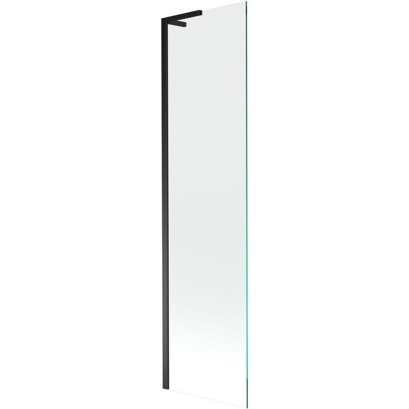 MEXEN/S - Next L vaňová zástena FIX 80 x 150, transparent, čierna 895-080-000-03-00-70