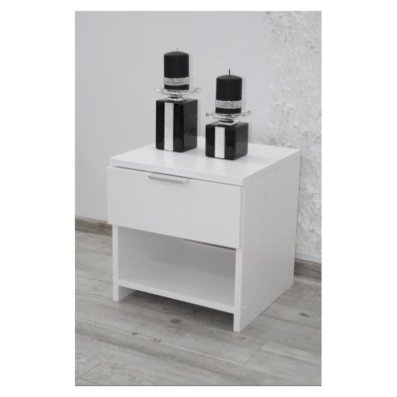 Elvisia Nočný stolík 3D | biela 4
