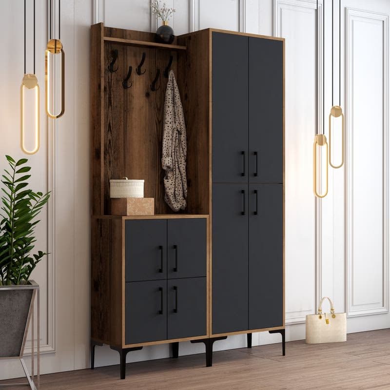 Predsieňová stena Berlin BA - Walnut, Anthracite 3