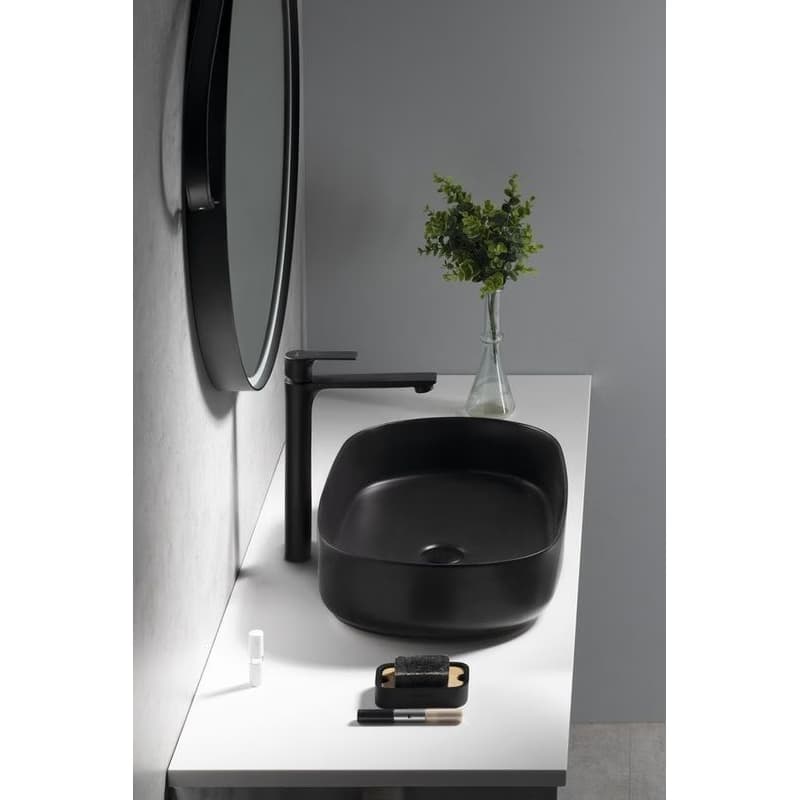 ISVEA - INFINITY OVAL keramické umývadlo na dosku, 55x36cm, matna čierna 10NF65055-2N 6