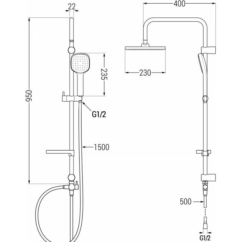 MEXEN/S MEXEN/S - X33 sprchový set chróm / biela 798333391-02 2