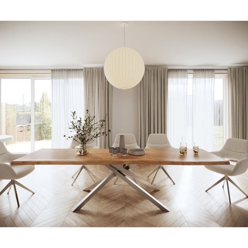 Jedálenský stôl Edge 300x100 XL akácia prírodná krížová podstava 2