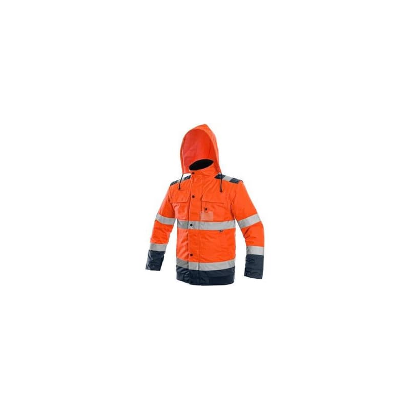 Bunda LUTON, výstražná, oranžovo-modrá, veľ. 2XL 2